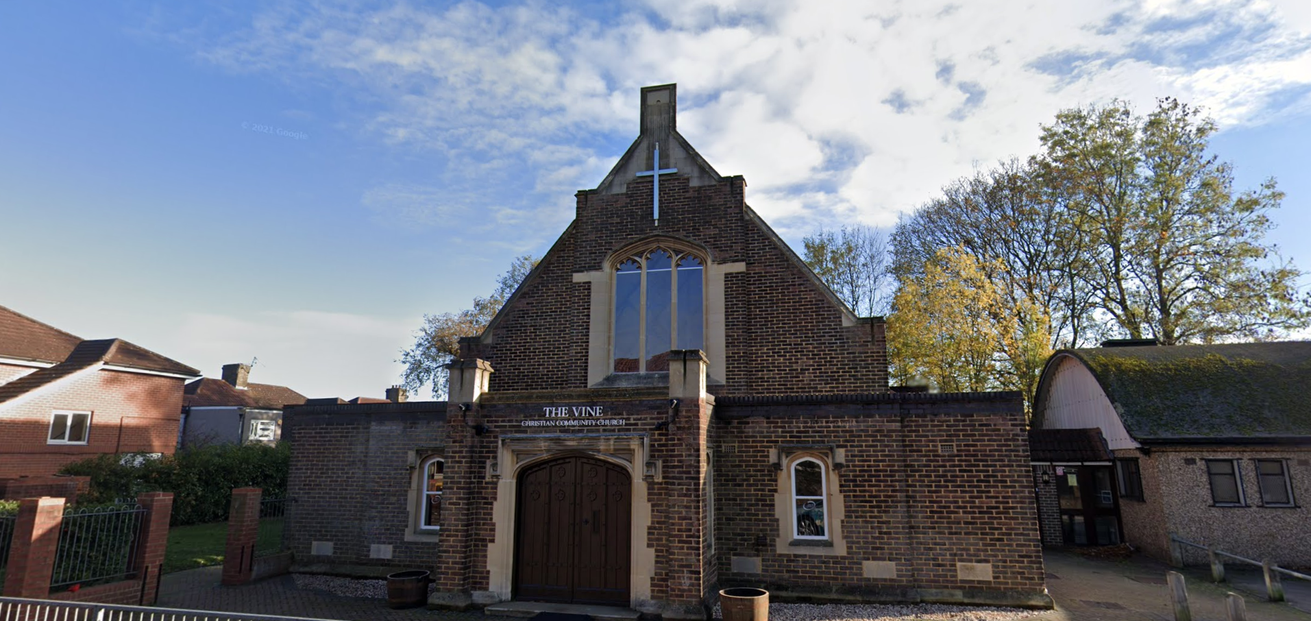 The Vine Christian Community Church building exterior in Welling